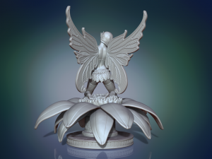 fairy in flower 3d print model 3D Print Model