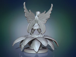 fairy in flower 3d print model 3D Print Model