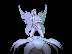 fairy in flower 3d print model 3D Print Model