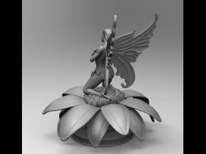 fairy in flower 3d print model 3D Print Model