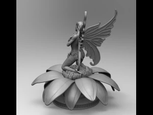 fairy in flower 3d print model 3D Print Model