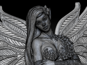 fairy in flower 3d print model 3D Print Model
