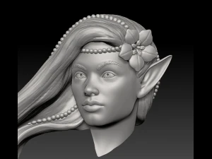 fairy in flower 3d print model 3D Print Model