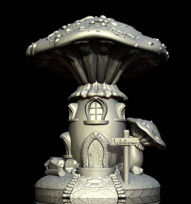 Fairy house 3D print model 3D 打印模型 .c4d .max .obj .3ds .fbx .stl .blend 