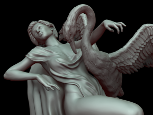 Woman and swan 3D print model Modelo de Impressão 3D