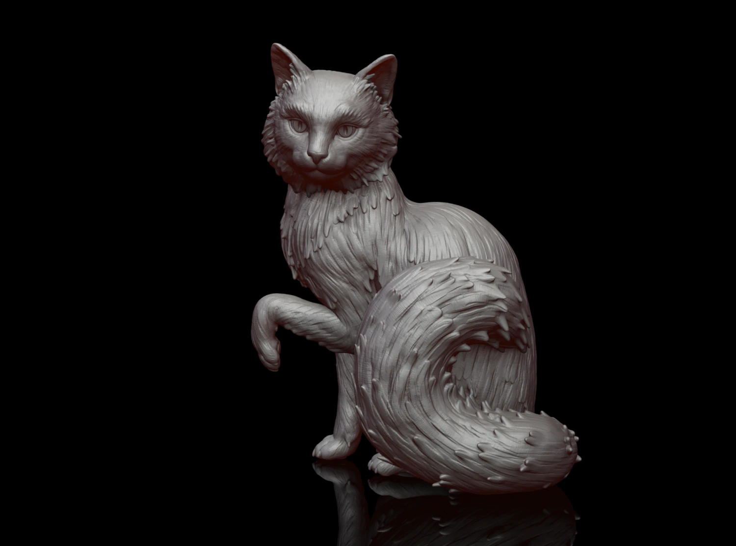 Cat for 3d printing 3D Print Model .c4d .max .obj .3ds .fbx .stl .blend 