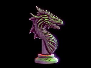 Busto de drag&atilde;o Modelo de Impressão 3D