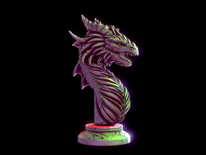 Dragon bust Model Cetak 3D