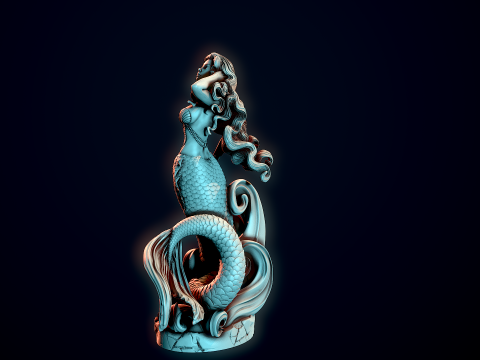 Mermaid on the waves Modelo de Impressão 3D