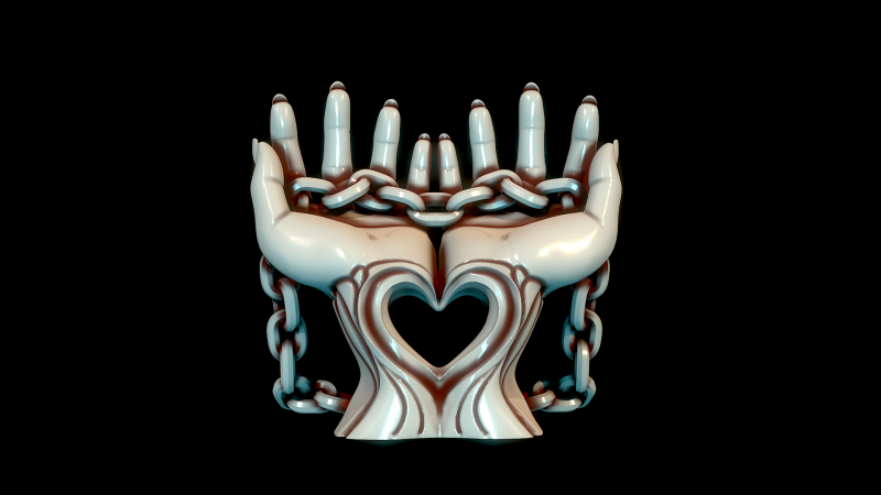 Hands 3D Print Model .c4d .max .obj .3ds .fbx .stl .blend 