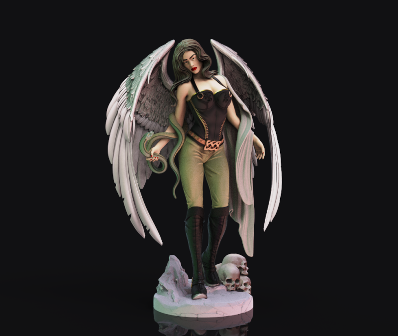 Engelfrau 3D Druckmodell .c4d .max .obj .3ds .fbx .stl .blend