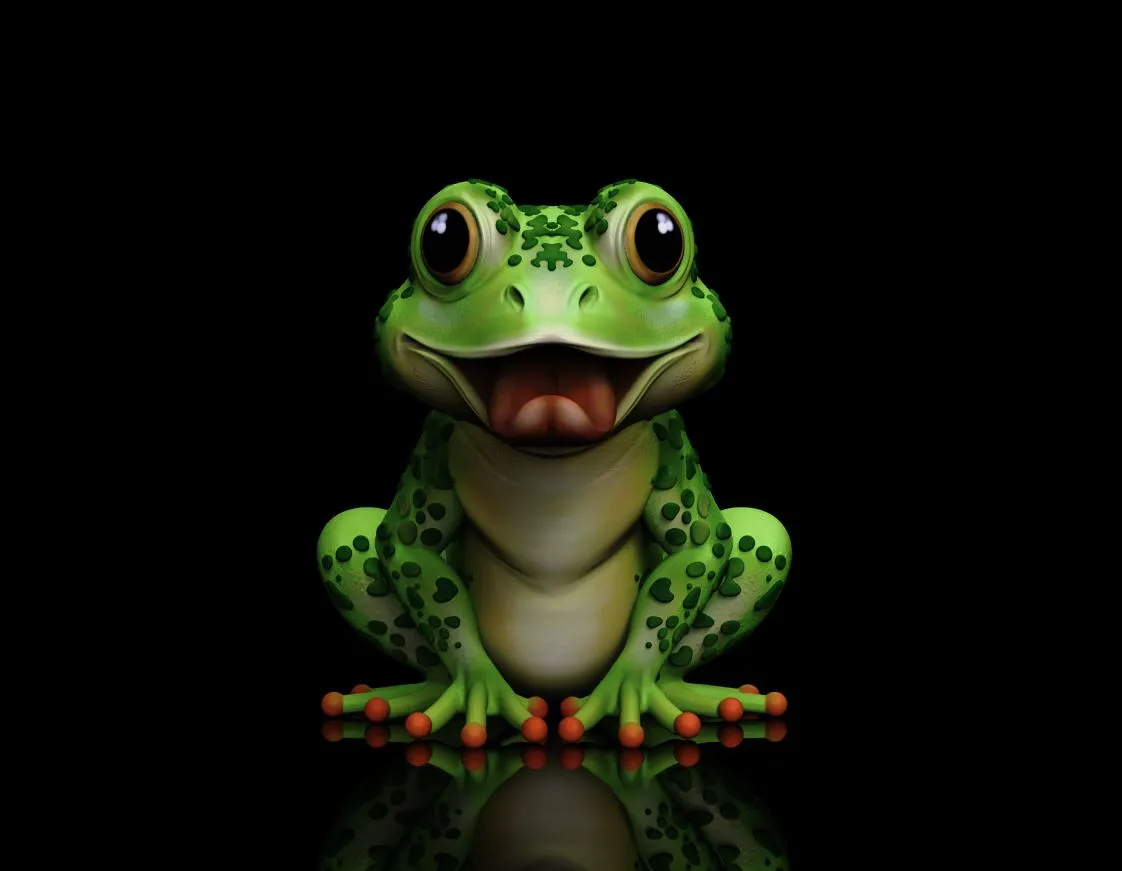 Frog for 3d printing 3D Print Model .c4d .max .obj .3ds .fbx .stl .blend 