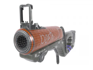 Arma-ciencia ficci&oacute;n-low Poly Modelo 3D