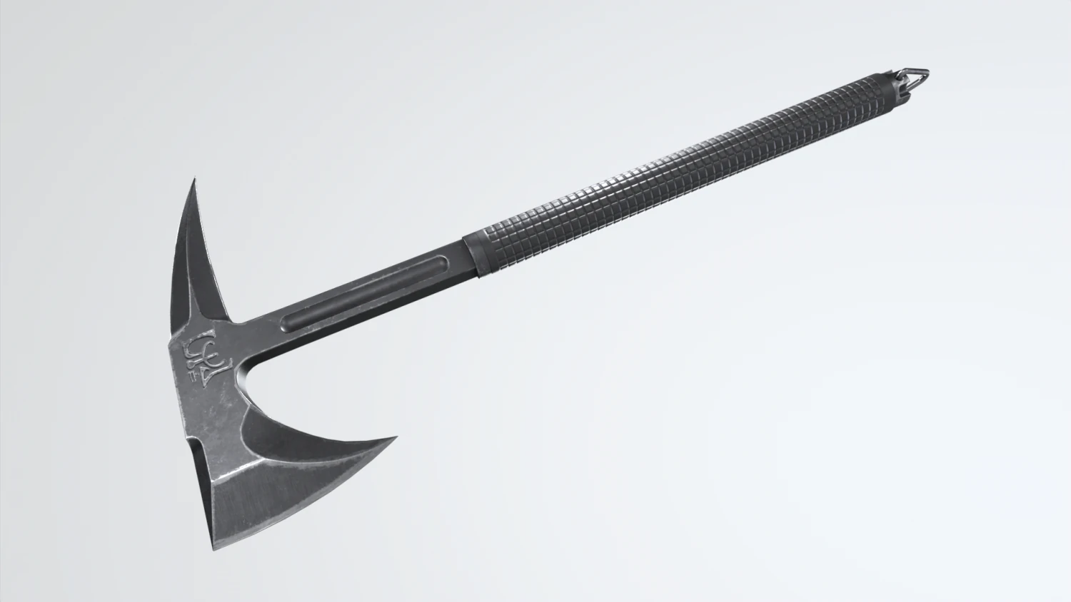 Axe-Tactical-low Poly 3D Model .c4d .max .obj .3ds .fbx .stl .blend