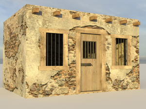 western jail 3D मॉडल