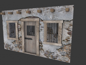 western jail 3D मॉडल