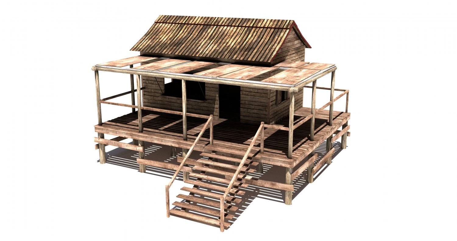 shack 3D Model .c4d .max .obj .3ds .fbx .stl .blend