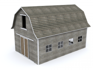 simple barn 3Dモデル