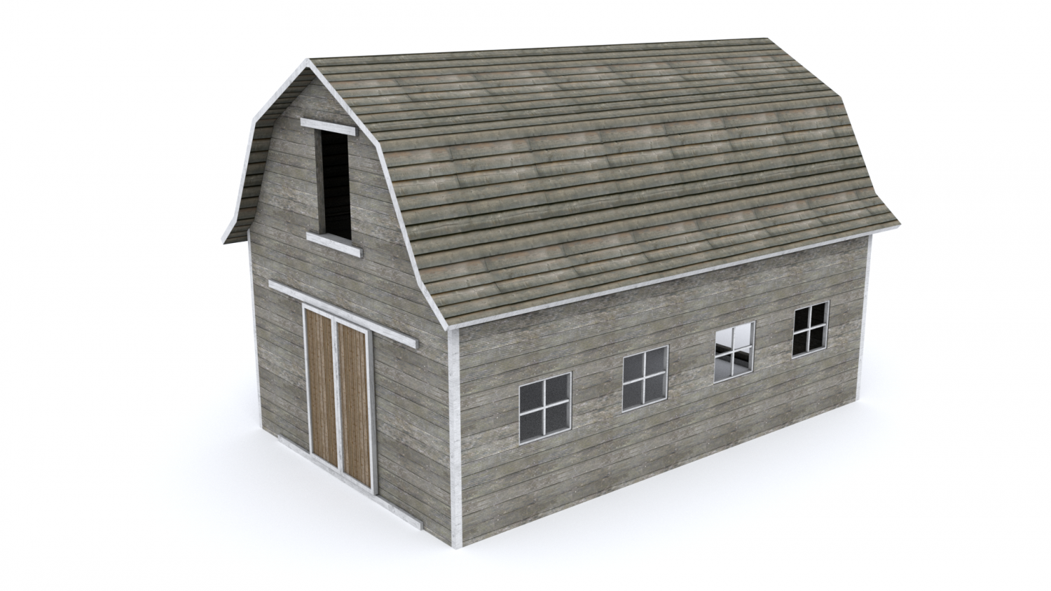 Simple Barn Model 3d In Bangunan 3dexport