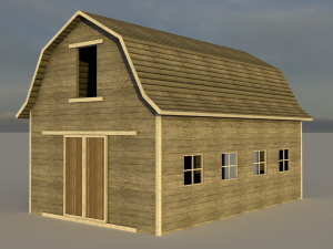 simple barn 3D 模型