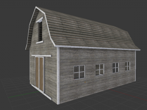 simple barn 3D 模型