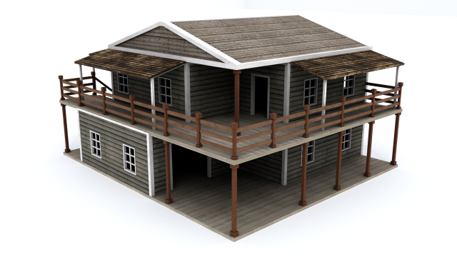 hotel 3D Model .c4d .max .obj .3ds .fbx .stl .blend 