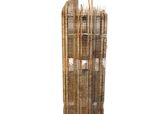 buildings and skyscrapers in ruins Model 3D