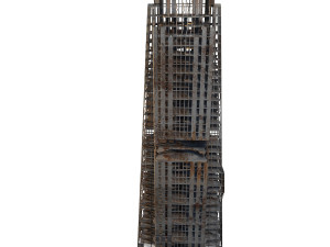 buildings and skyscrapers in ruins Model 3D