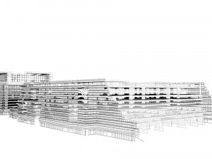 buildings and skyscrapers in ruins Model 3D