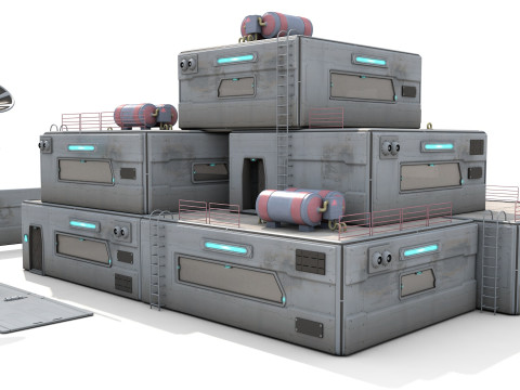 Modular SciFi Colony Pack Game Ready PBR 3D 模型