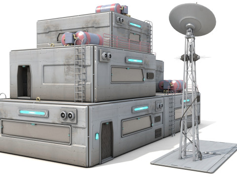 Modular SciFi Colony Pack Game Ready PBR Model 3D
