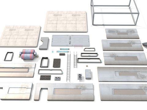 Modular SciFi Colony Pack Game Ready PBR Model 3D