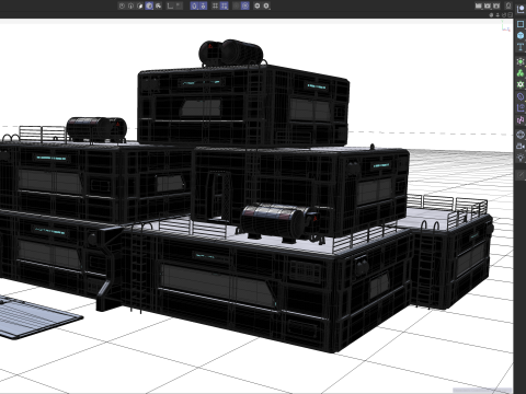Modular SciFi Colony Pack Game Ready PBR Model 3D