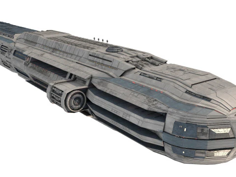 Star Cruiser Aion Highly Detailed SciFi Spaceship with PBR Materials 3D Model