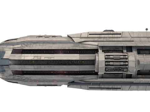 Star Cruiser Aion Highly Detailed SciFi Spaceship with PBR Materials 3D Model