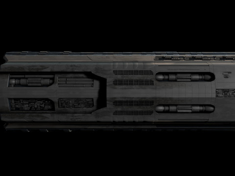 Star Cruiser Aion Highly Detailed SciFi Spaceship with PBR Materials Model 3D