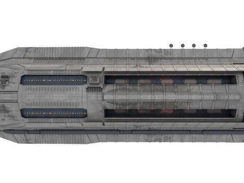 Star Cruiser Aion Highly Detailed SciFi Spaceship with PBR Materials Model 3D