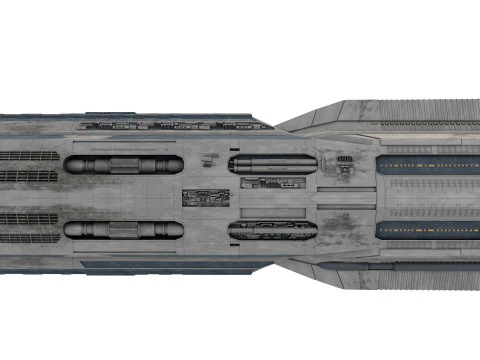 Star Cruiser Aion Highly Detailed SciFi Spaceship with PBR Materials 3D Model