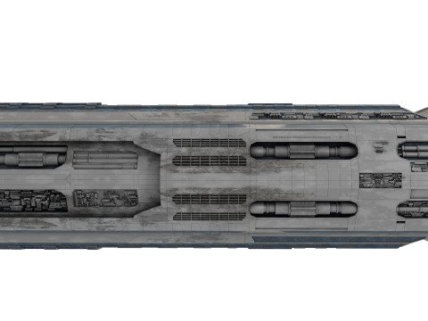 Star Cruiser Aion Highly Detailed SciFi Spaceship with PBR Materials Model 3D