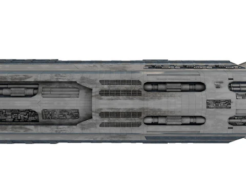 Star Cruiser Aion Highly Detailed SciFi Spaceship with PBR Materials 3D Model