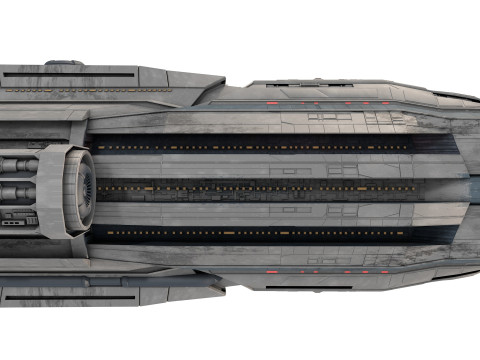 Star Cruiser Aion Highly Detailed SciFi Spaceship with PBR Materials Model 3D
