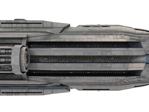 Star Cruiser Aion Highly Detailed SciFi Spaceship with PBR Materials 3D Model