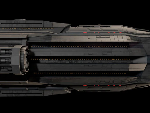 Star Cruiser Aion Highly Detailed SciFi Spaceship with PBR Materials 3D Model