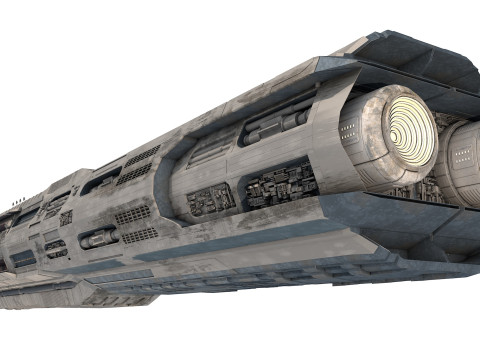Star Cruiser Aion Highly Detailed SciFi Spaceship with PBR Materials Model 3D