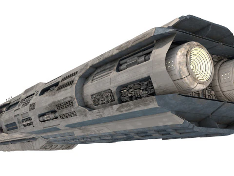 Star Cruiser Aion Highly Detailed SciFi Spaceship with PBR Materials 3D Model