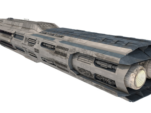 Star Cruiser Aion Highly Detailed SciFi Spaceship with PBR Materials Model 3D