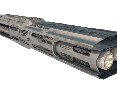 Star Cruiser Aion Highly Detailed SciFi Spaceship with PBR Materials 3D Model