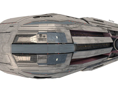 Star Cruiser Aion Highly Detailed SciFi Spaceship with PBR Materials 3D Model