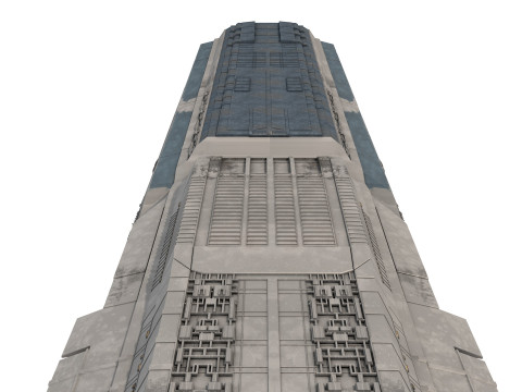 Star Cruiser Aion Highly Detailed SciFi Spaceship with PBR Materials Model 3D
