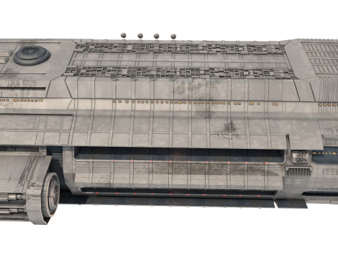Star Cruiser Aion Highly Detailed SciFi Spaceship with PBR Materials Model 3D